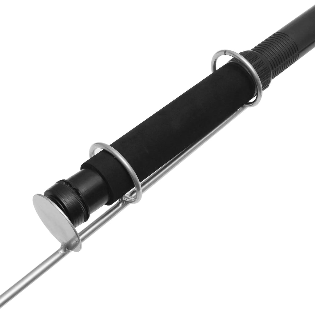 CL-LB-M7 LED light panel mounted on a tall telescopic fishing rod with a remote control.