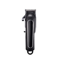 Professional digital electric hair clipper in black, red, or white with four limiting combs and accessories.