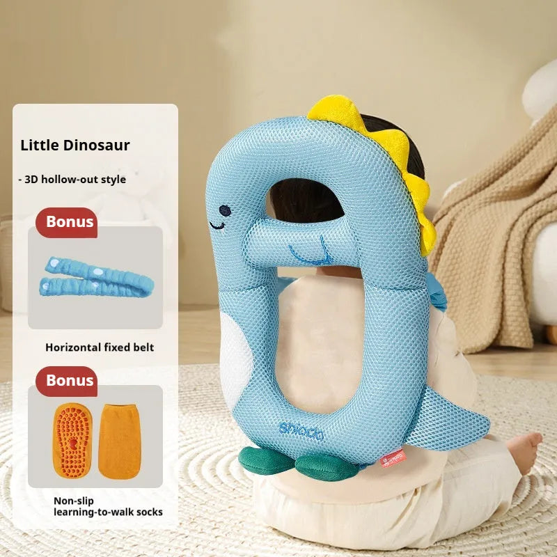 Baby anti-collision pillow in cartoon animal design with EPS filling for toddler walking protection