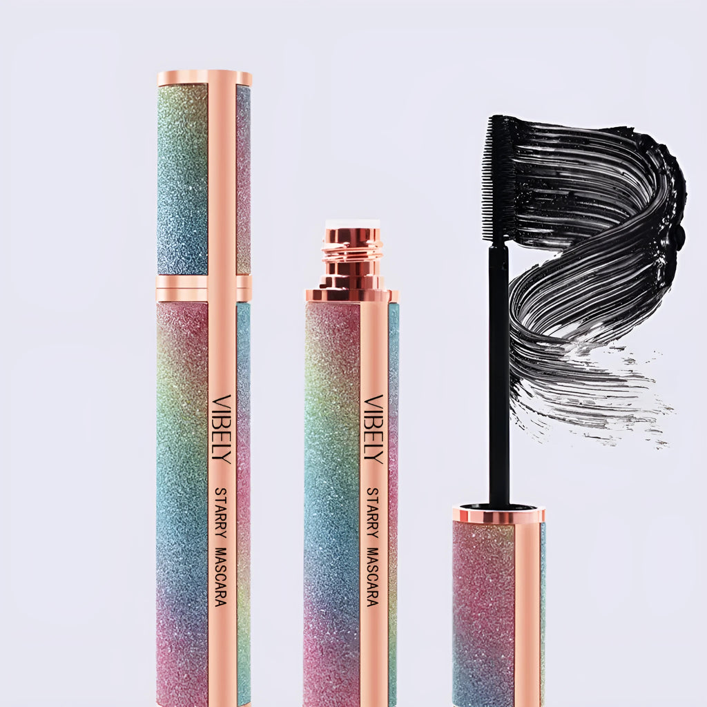 4D waterproof black mascara for long thick curling lashes with smudge-resistant formula
