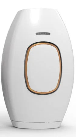 Home laser hair removal instrument with pulsed light technology, xenon quartz light tube, 470nm-1100nm wavelength, 33*10mm2 focus size, 1.5-3.9J/cm2 energy, over 300,000 flashes, ABS body, in Black, Rose Gold, White, for UK or other plug models.