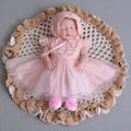 Baby princess dress in lightweight mesh lace with three style options sizes 3-24 for ages 0-30 months