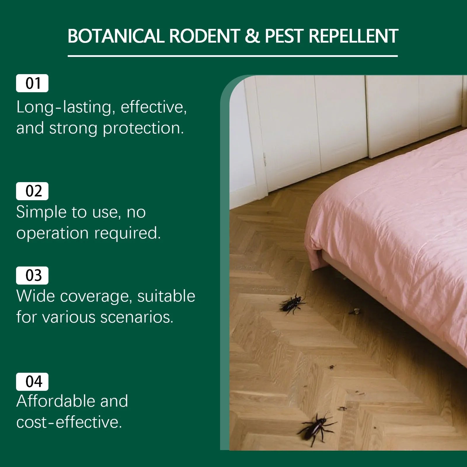 Warehouse anti-mouse repellent tablets in mesh storage bags for rodent protection