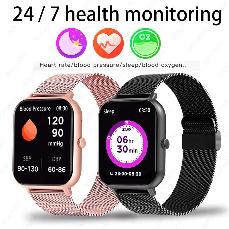 ZL54C smart watch with AMOLED display showing health monitoring data on wrist
