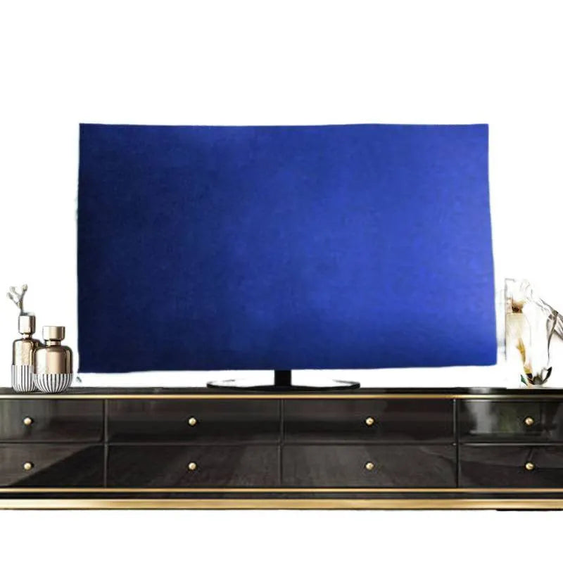 Velvet fabric TV cover for LCD screens in multiple colours and sizes.