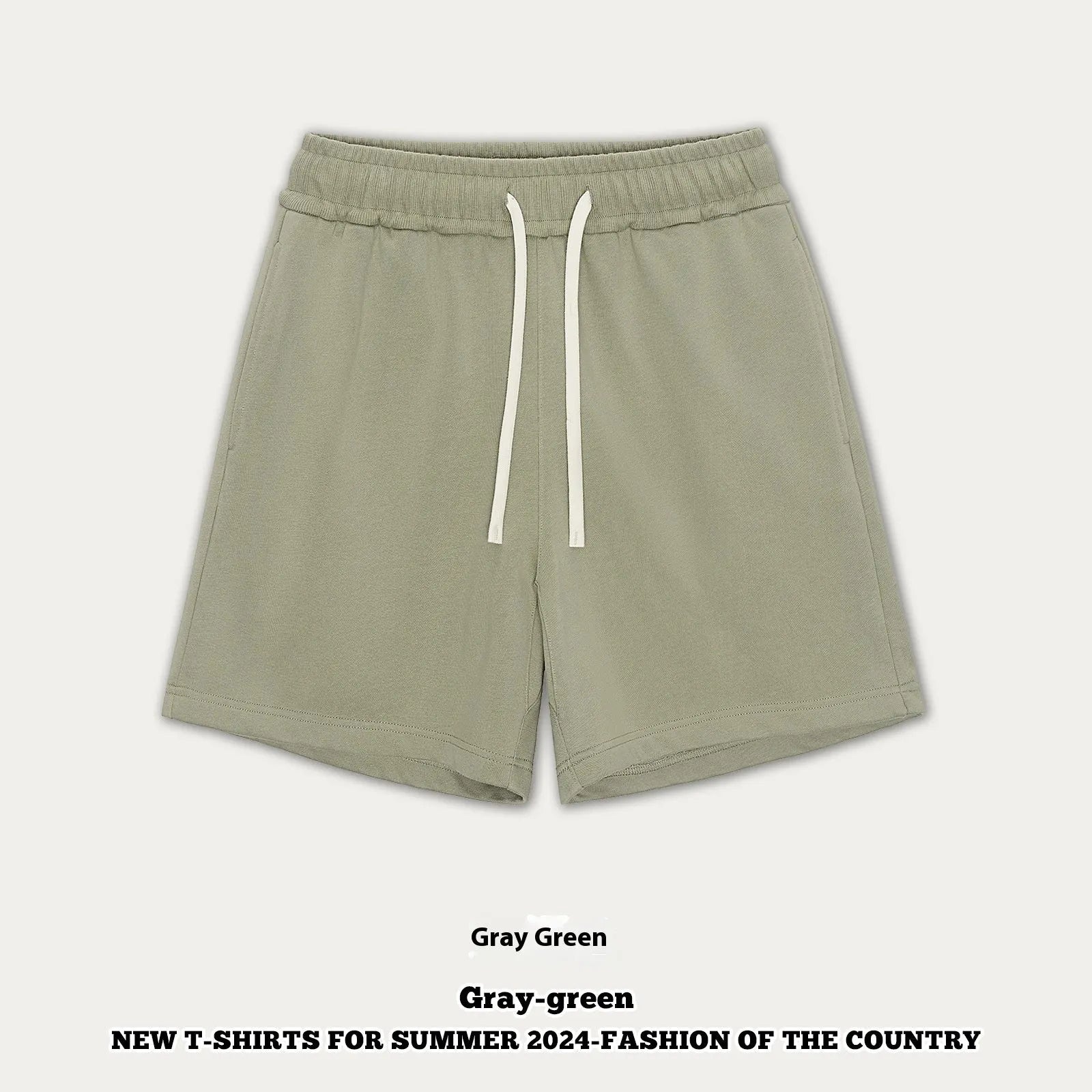 Baby boy and girl wearing loose-fit cotton denim casual shorts in charcoal gray colour