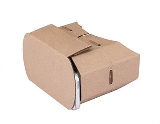 3D virtual reality paper glasses for mobile phones up to 6 inch screen size with corrugated construction