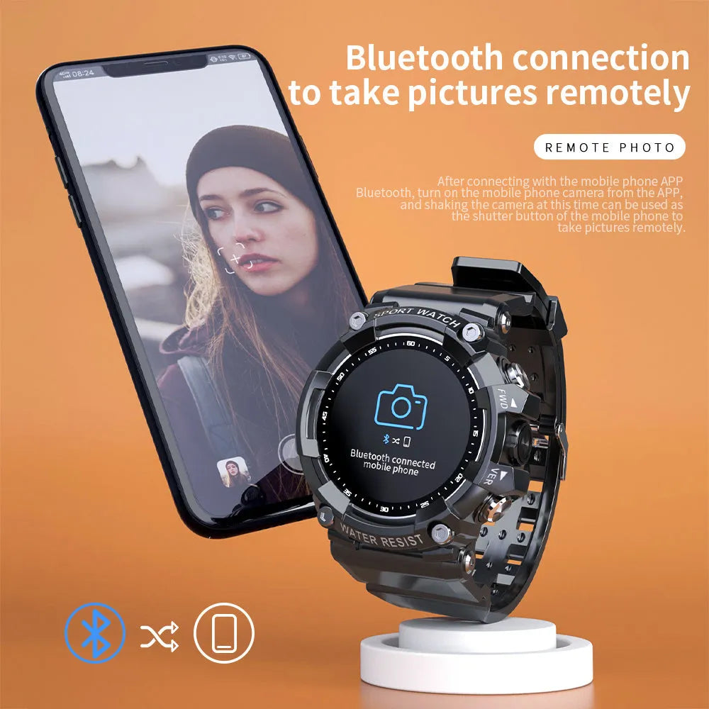 ATTACK 3 smart sports watch with round colour screen and black TPU strap