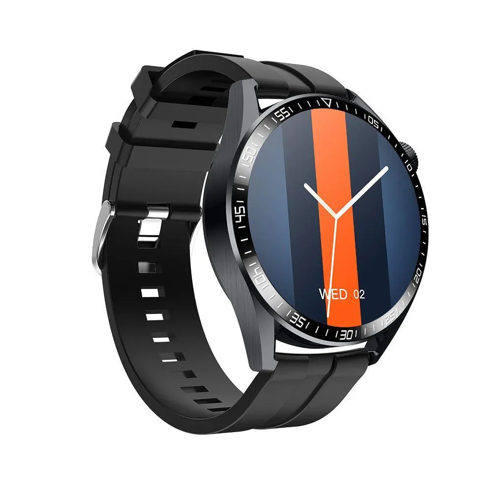 GS3 Max Smart Watch in black or silver with 1.35-inch IPS screen and silicone wristband