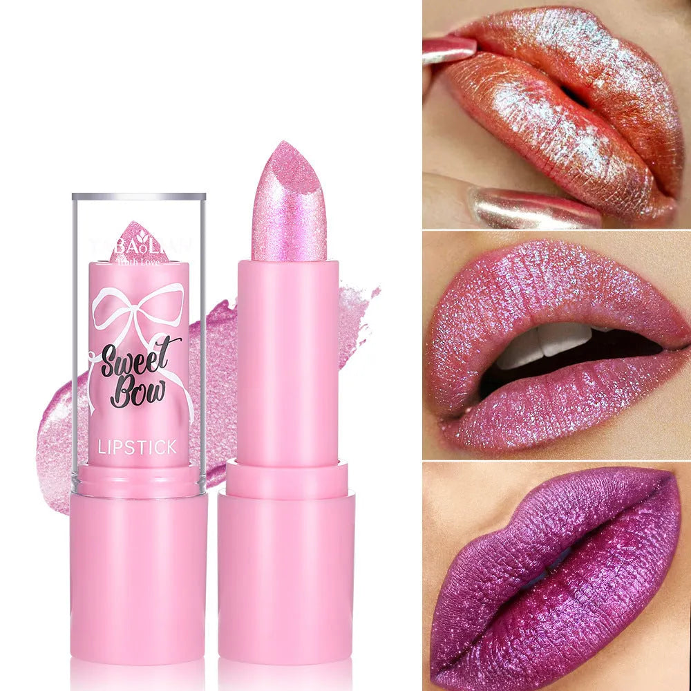 Sweetheart Bow XINGX Diamond Lipstick in six colour shades with Starlight Diamond series packaging