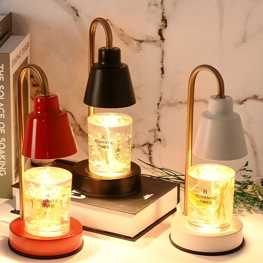 Hardware creative aromatherapy table lamp with dimmable GU10 light in black finish