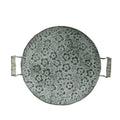 Round wrought iron storage trays in European style with 34cm and 28cm diameters