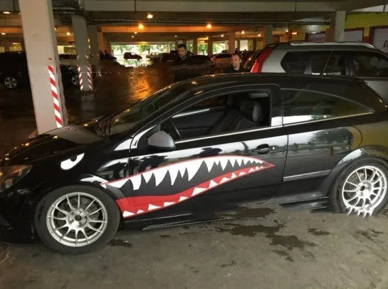 Shark series PVC body stickers in two size options for outdoor creative expression and vehicle decoration