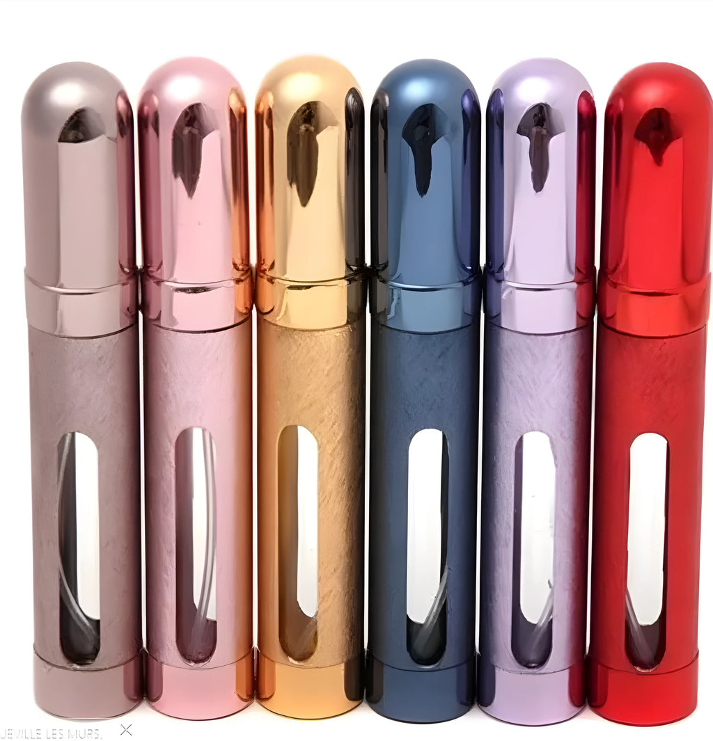 12ml aluminium travel perfume bottle with glass liner in various colours