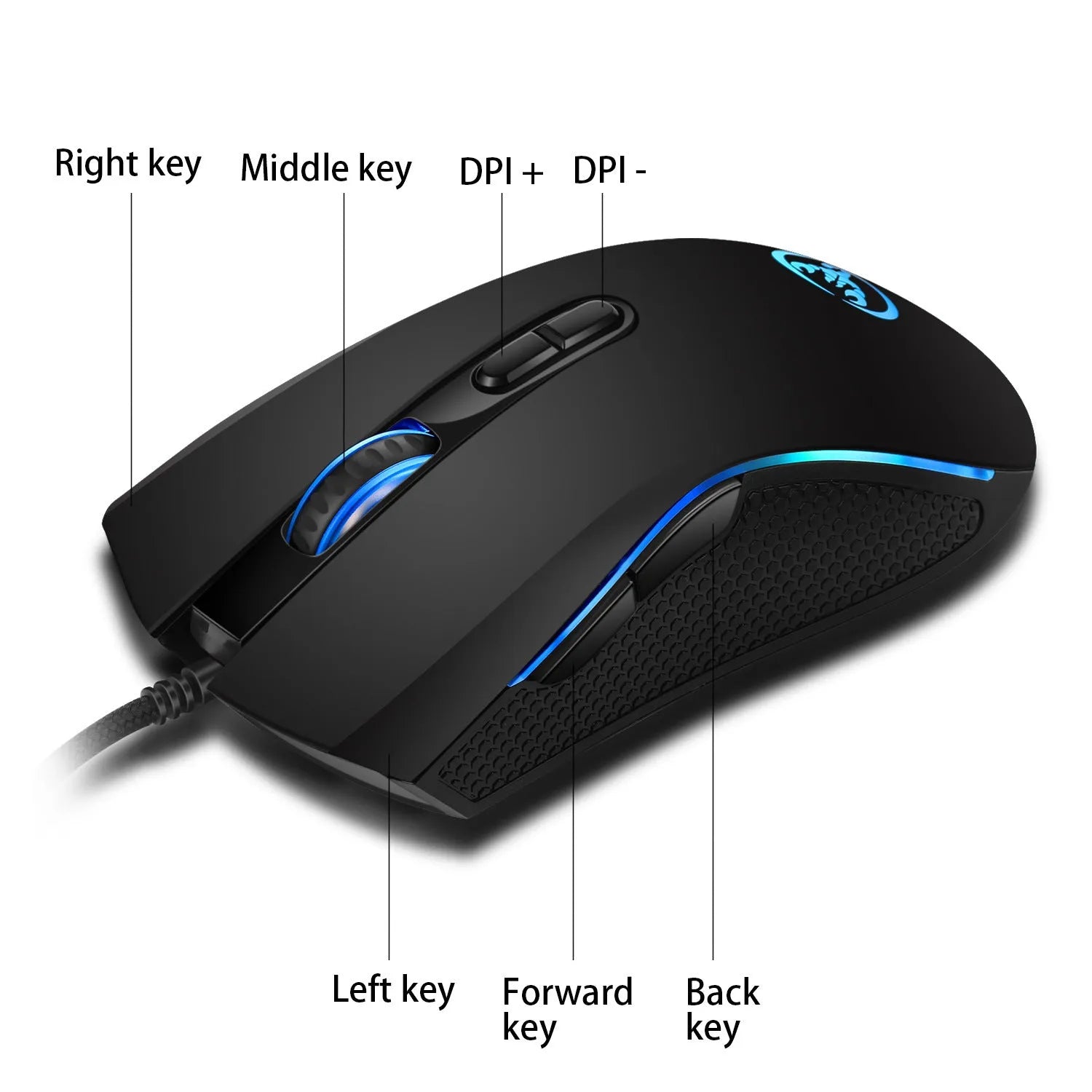 V700WB A869 backlit keyboard and mouse suit in white and black colour with USB cable