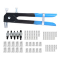 Alloy steel manual riveter nut set tool for blind rivet nuts, showing 86PC and 106PC kit options.
