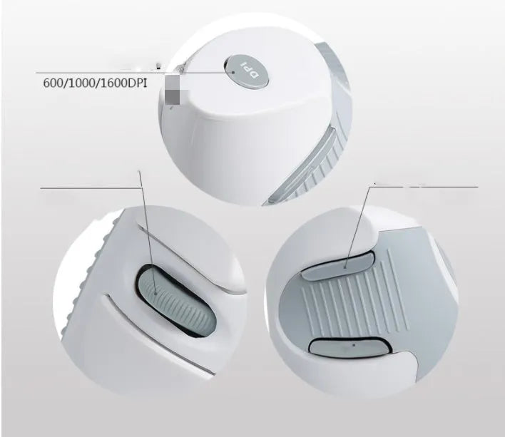 M 618 wireless vertical ergonomic mouse in black or white with USB receiver
