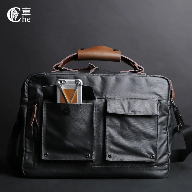 Dpark black messenger-style laptop bag for 14-inch or 15-inch Lenovo computers with shoulder strap