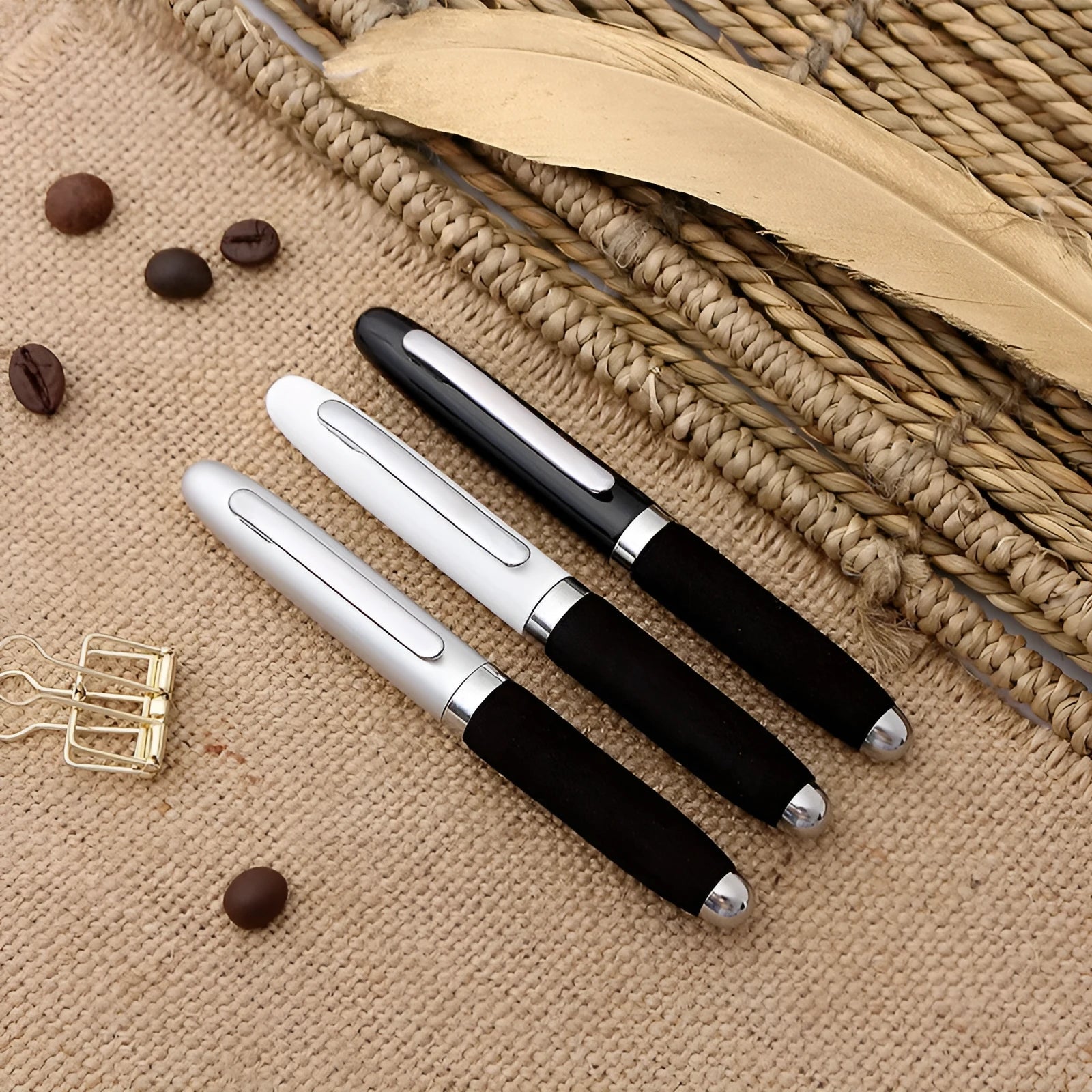 EVA metal cap mini ballpoint pen with compact dimensions and seven colour refill options