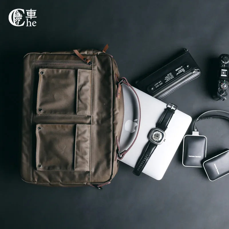 Dpark black messenger-style laptop bag for 14-inch or 15-inch Lenovo computers with shoulder strap