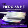 Magnetic axis mechanical keyboard with RGB lighting and engraved keycaps