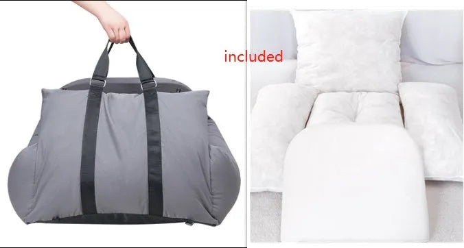Pet car carrier in light grey with waterproof fabric and PP cotton cushion, 60x50x55cm