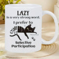 White ceramic mug with colourful creative picture design, 11oz capacity