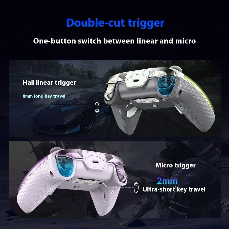 Rocker Smart Startstop gaming controller charging base with dual triggers and Type-C port