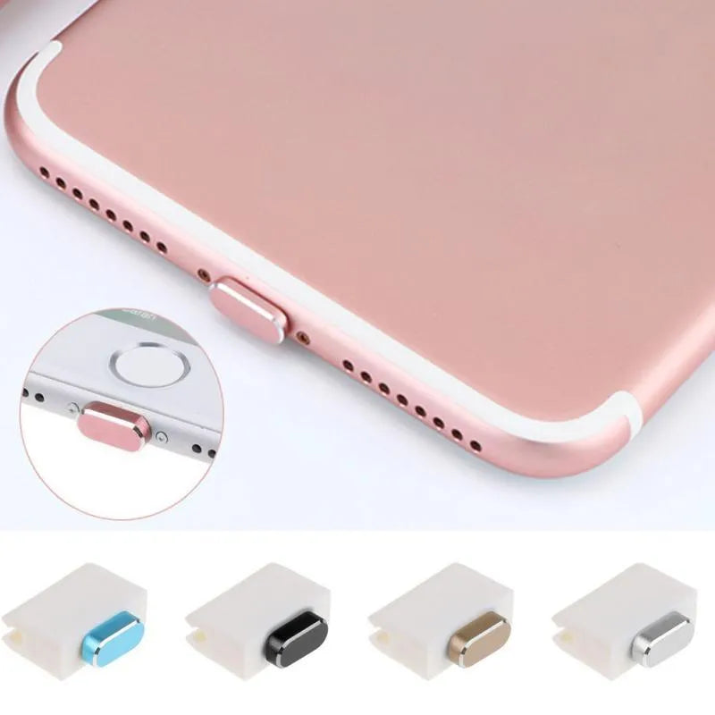 Aluminium alloy iPhone charging port dust plug in eight colour options