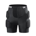 Black adult hip protection pants with NBR foam padding for roller skating and skateboarding