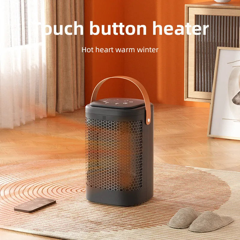 PTC electric heating radiator with touch screen display and remote control for hot and cold air.