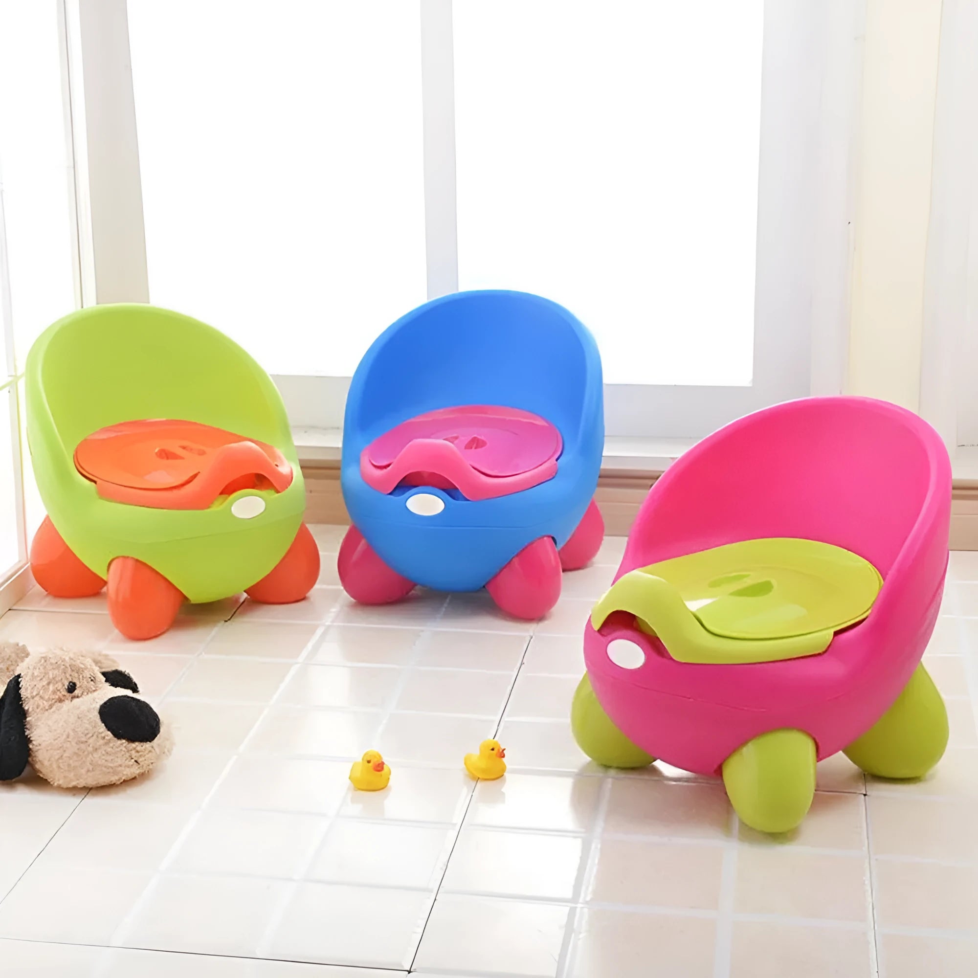 Dandan cartoon-themed baby toilet stool for toddler potty training in blue colour