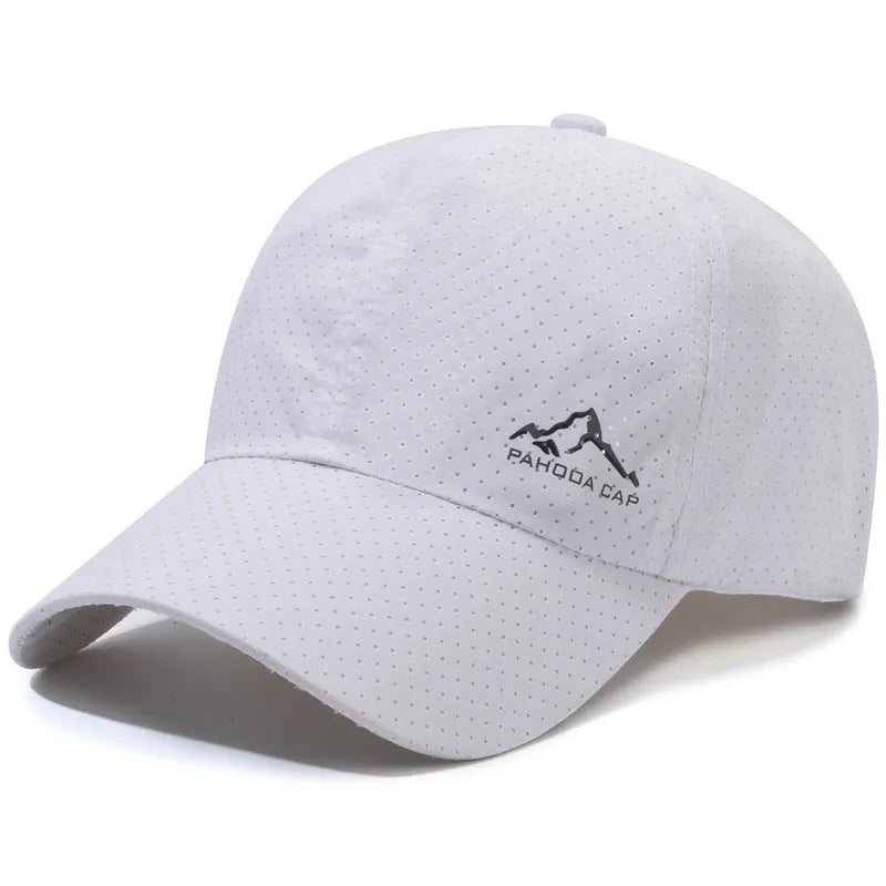 Korean-style adjustable baseball cap in dome crown design with hollow printing, available in multiple colours