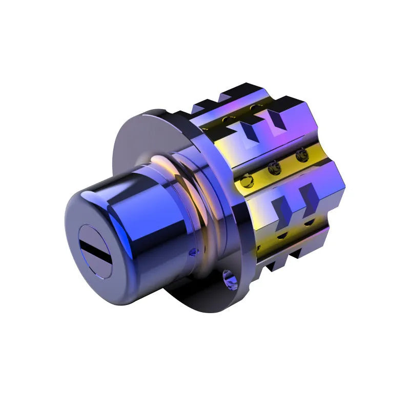 Motorcycle key cover head accessory in T6 aluminium with hexagonal, star, and plum blossom designs