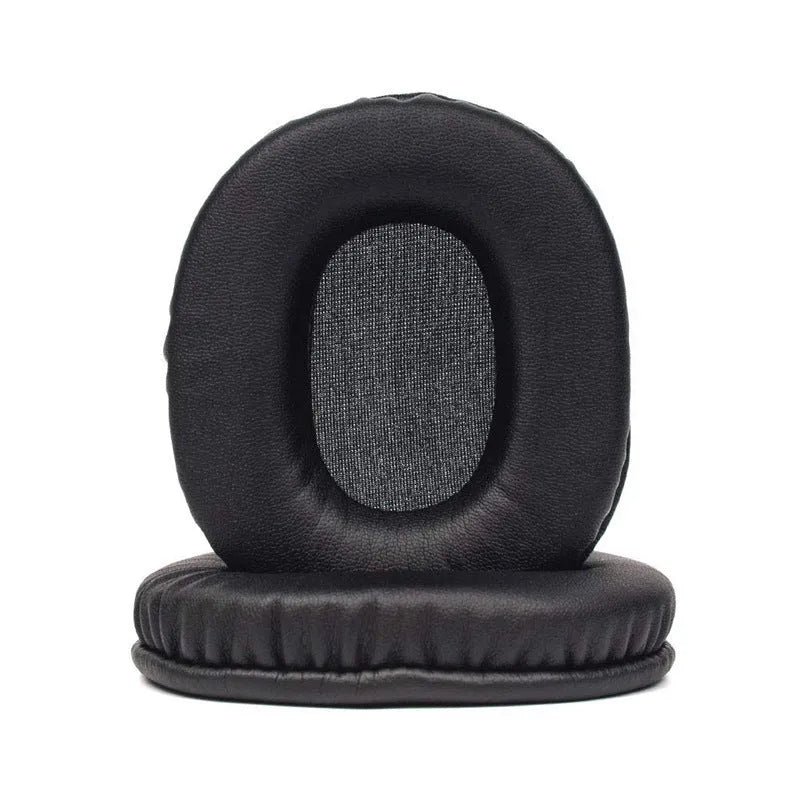 Black PU leather replacement earpads for Sony MDR-1R headphones two-piece set