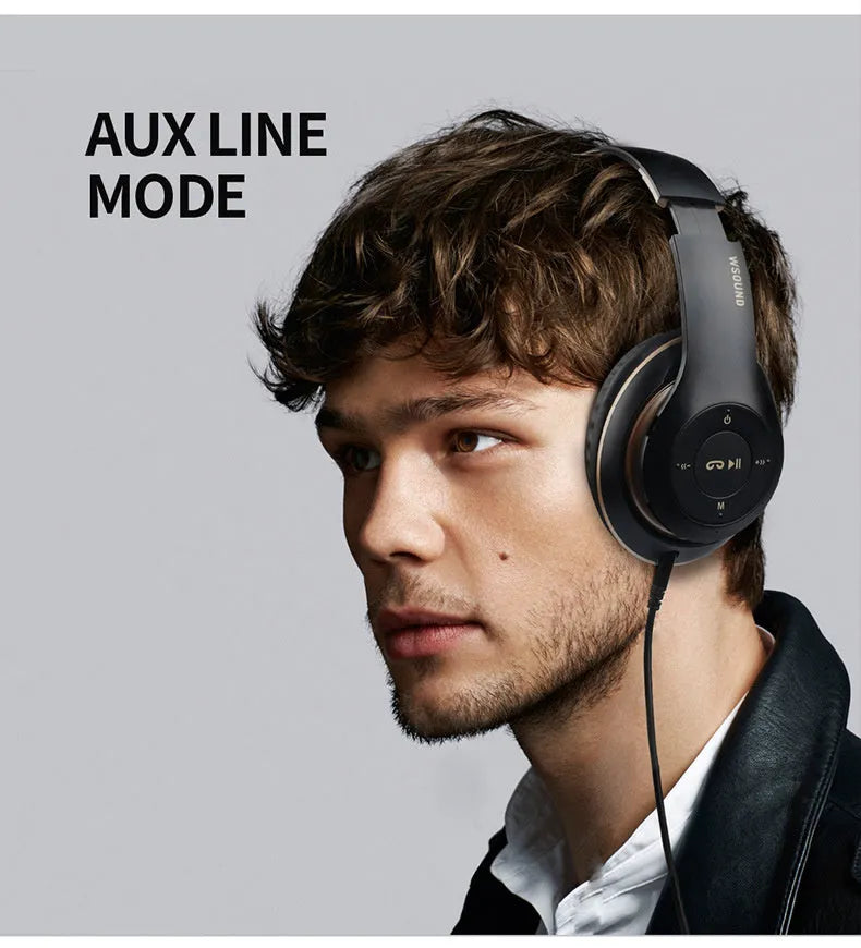 Blue and red Bluetooth wireless stereo headset with bilateral ear configuration