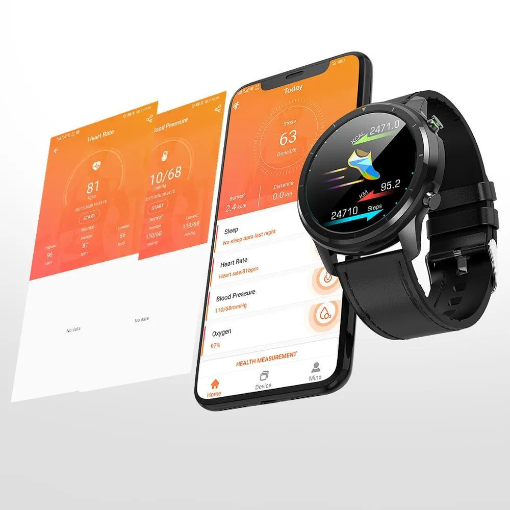 LEMFO LF26 smart bracelet with 1.3-inch screen shown in one of five colour options: Black, Brown, or Silver.