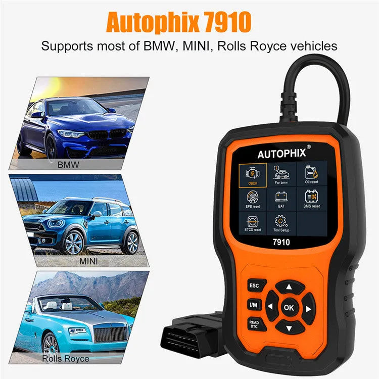 Autophix 7910 BMW diagnostic scanner tool for vehicle fault code reading and system resets