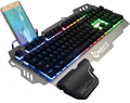 Silver grey wired mechanical gaming keyboard with aluminium frame and mixed LED backlighting