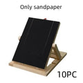 Wooden dog scratch board with replaceable sandpaper surface, black, 34.97 by 24.99 cm