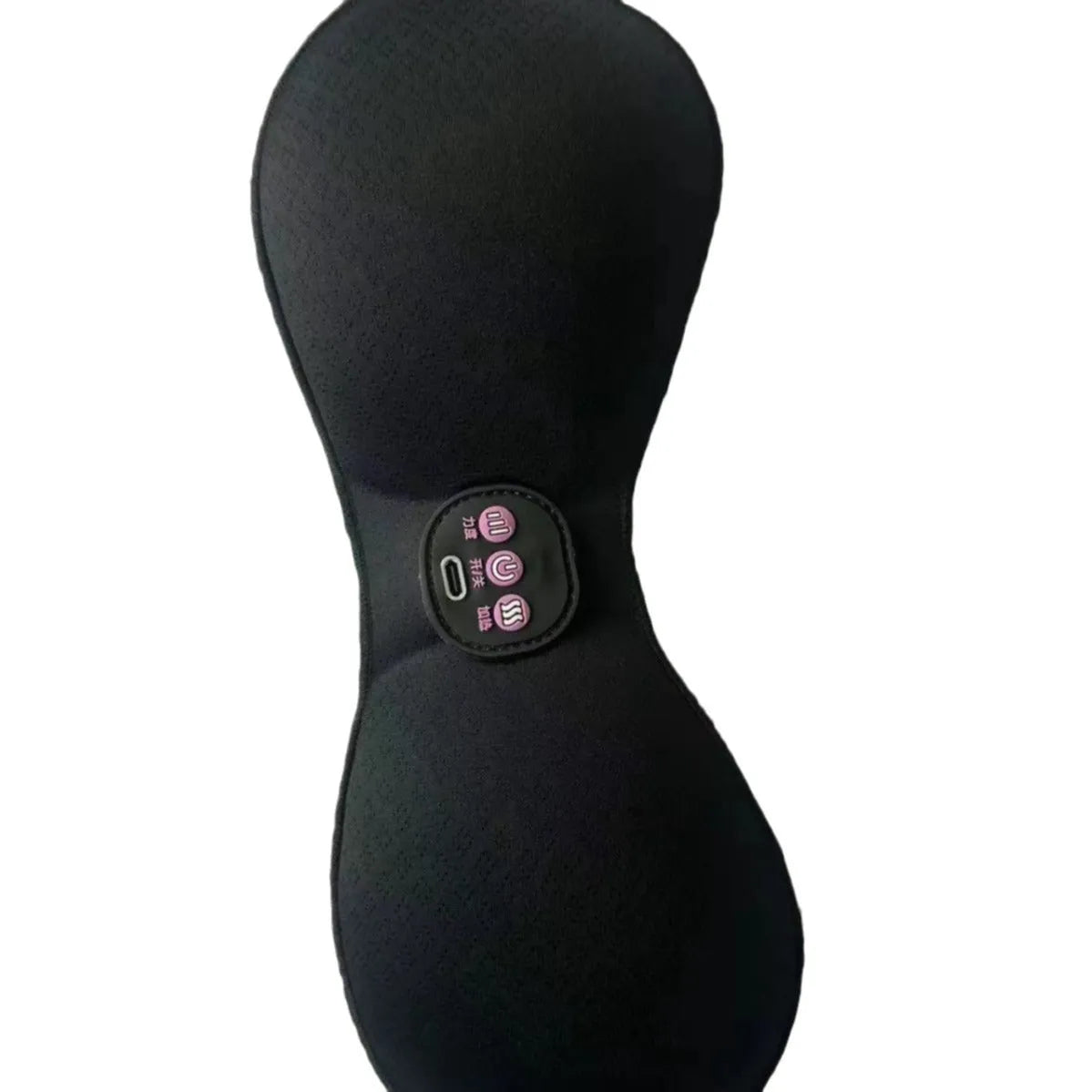 Black electric massage bra chest paste with 3-key English controls