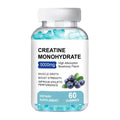 Container of 60 creatine monohydrate gummies, chewable soft candy dietary supplement