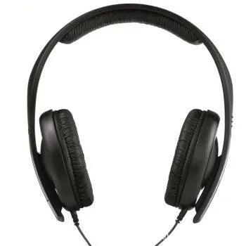 Black head-mounted monitor headphones with 40mm drivers and 3.5mm plug