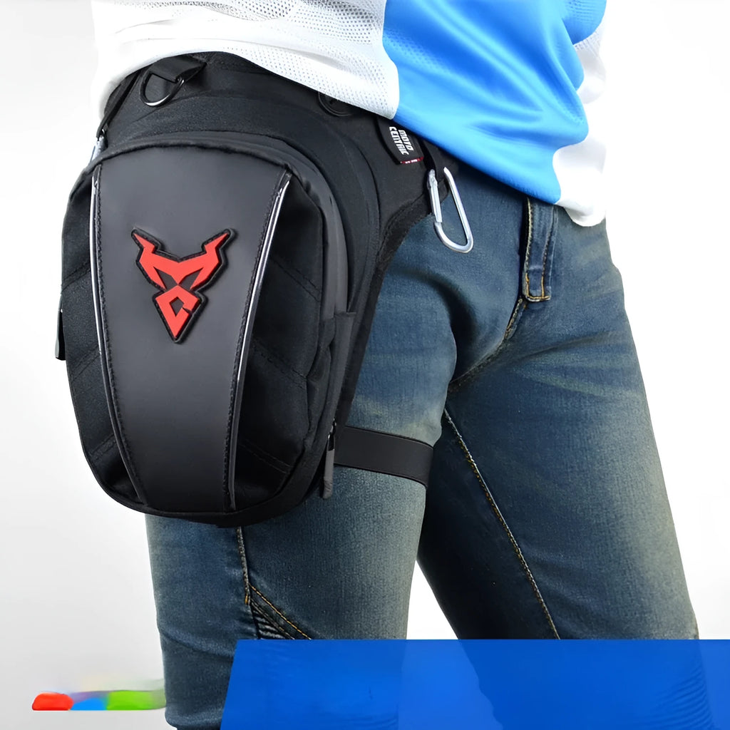Motorcycle leg bag in 1200D Oxford cloth with 29cm dimensions for riding storage