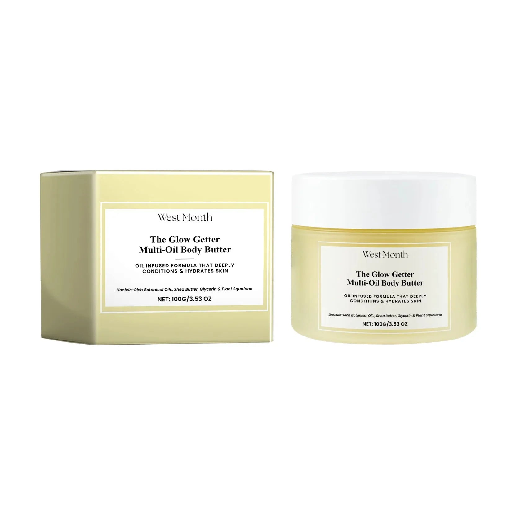 Nourishing and firming body care kit with skincare oil and moisturising cream for massage treatments