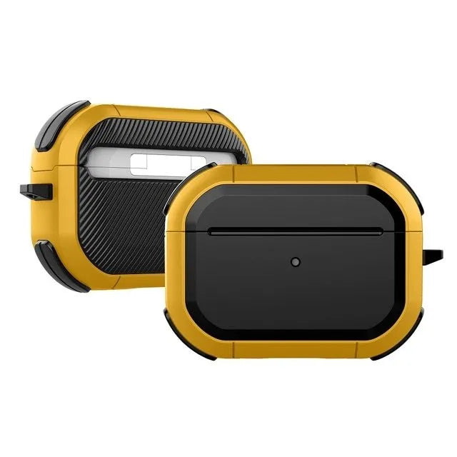 AirPods 1 2 Pro protective shell case in multiple colours including black, pink, and army green.