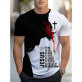Men's loose fit short sleeve t-shirt with digital 3D striped pattern in various colours