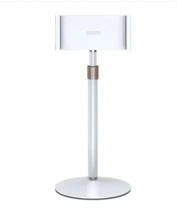 Black adjustable tablet bracket extended to maximum 200mm height holding an 11-inch tablet