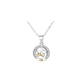 Sun moon couple necklace set with copper electroplated pendants on cross chains