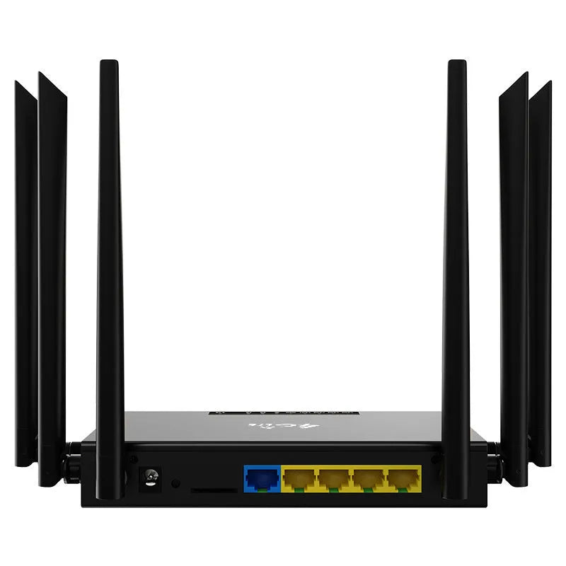 Industrial grade iron box 4G router with removable antennas and power adapter